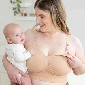 Kindred Bravely Sublime Hands-Free Pumping & Nursing Bra Beige Size XL Reg Women